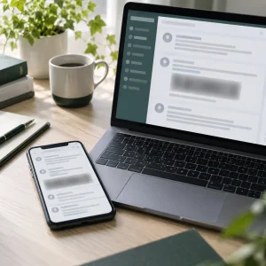 爆サイの書き込みを表示したパソコンとスマートフォンのイメージ